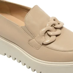 Lizi Taupe Leather Platform Loafers<Carl Scarpa Fashion