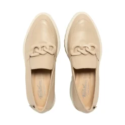 Lizi Taupe Leather Platform Loafers<Carl Scarpa Fashion
