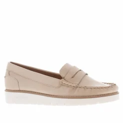Lucentia Beige Leather Wedge Loafers<Carl Scarpa Best