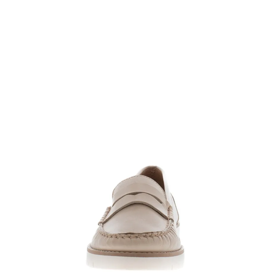 Lucentia Beige Leather Wedge Loafers<Carl Scarpa Best