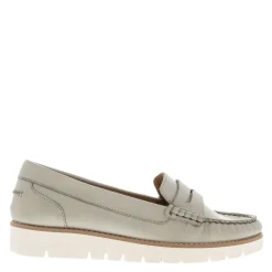 Lucentia Grey Leather Wedge Loafers<Carl Scarpa Best Sale