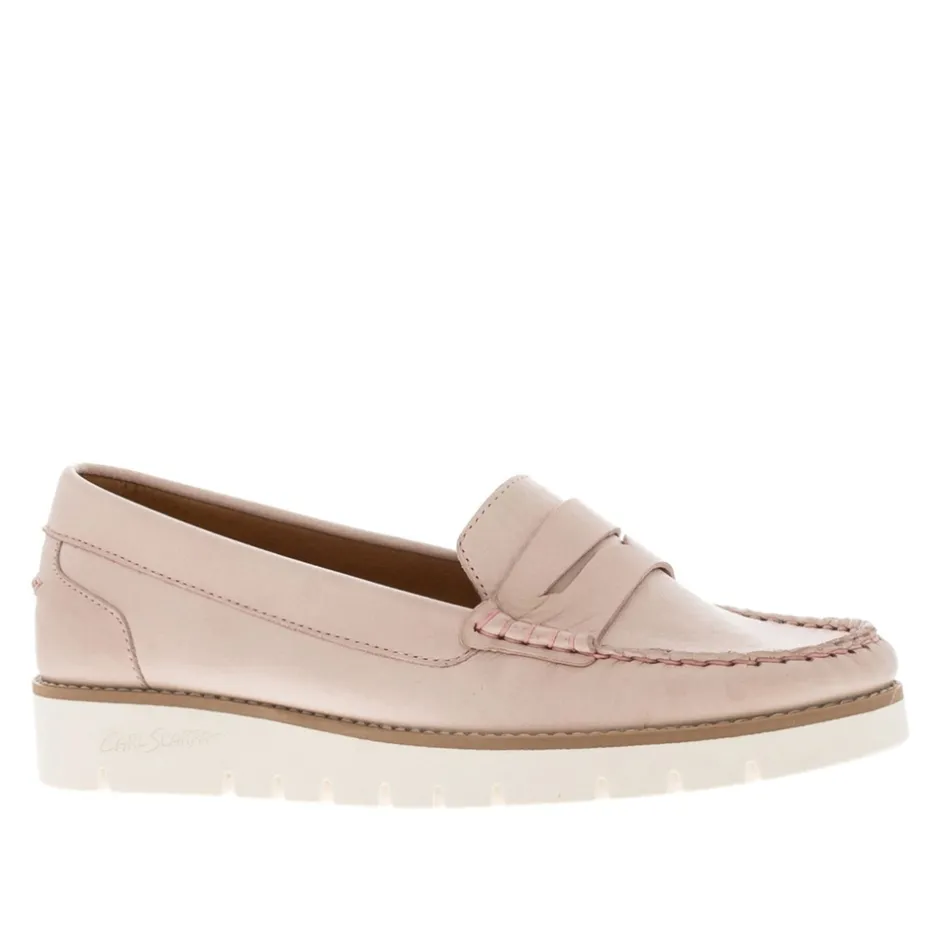 Lucentia Nude Leather Wedge Loafers<Carl Scarpa Outlet