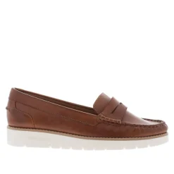Lucentia Tan Leather Wedge Loafers<Carl Scarpa New