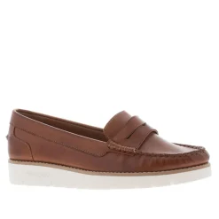 Lucentia Tan Leather Wedge Loafers<Carl Scarpa New