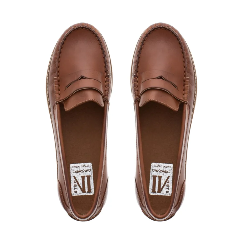 Lucentia Tan Leather Wedge Loafers<Carl Scarpa New