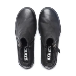 MAEVE BLACK LEATHER ANKLE BOOTS<Carl Scarpa Cheap