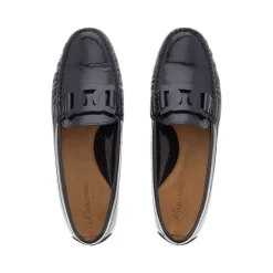 Martedi Navy Leather Penny Loafers<Carl Scarpa Best Sale