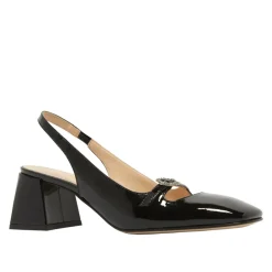 Martina Black Low Block Heel Courts<Carl Scarpa Fashion