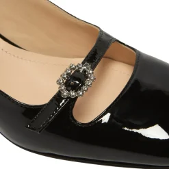 Martina Black Low Block Heel Courts<Carl Scarpa Fashion