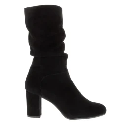 Mathilde Black Suede Ruched Ankle Boots<Carl Scarpa Flash Sale