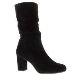 Mathilde Black Suede Ruched Ankle Boots<Carl Scarpa Flash Sale