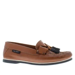 Matteo Tan Leather Deck Shoes<Carl Scarpa Store