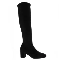 Mimosa Black Italian Suede Knee High Boots<Carl Scarpa Shop