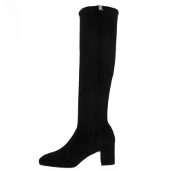Mimosa Black Italian Suede Knee High Boots<Carl Scarpa Shop