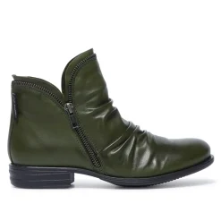 Natalia Green Leather Ankle Boots<Carl Scarpa Sale