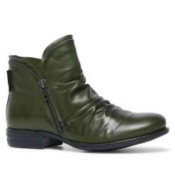 Natalia Green Leather Ankle Boots<Carl Scarpa Sale