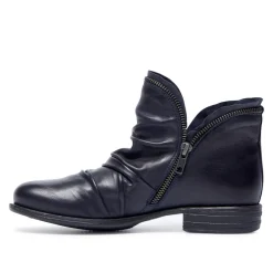 Natalia Navy Leather Ankle Boots<Carl Scarpa Fashion