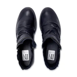 Natalia Navy Leather Ankle Boots<Carl Scarpa Fashion