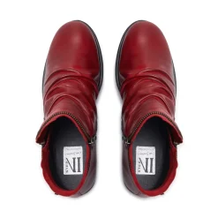 Natalia Red Leather Ankle Boots<Carl Scarpa Cheap