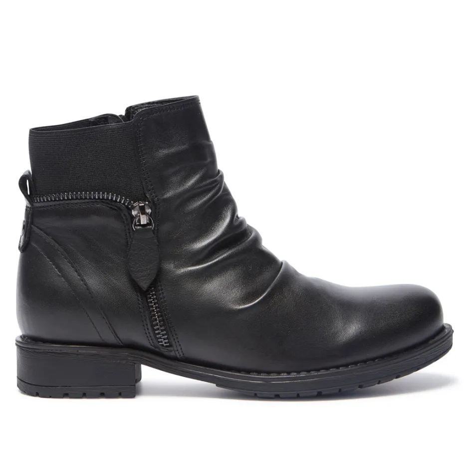 Nataria Black Leather Ankle Boots<Carl Scarpa Cheap