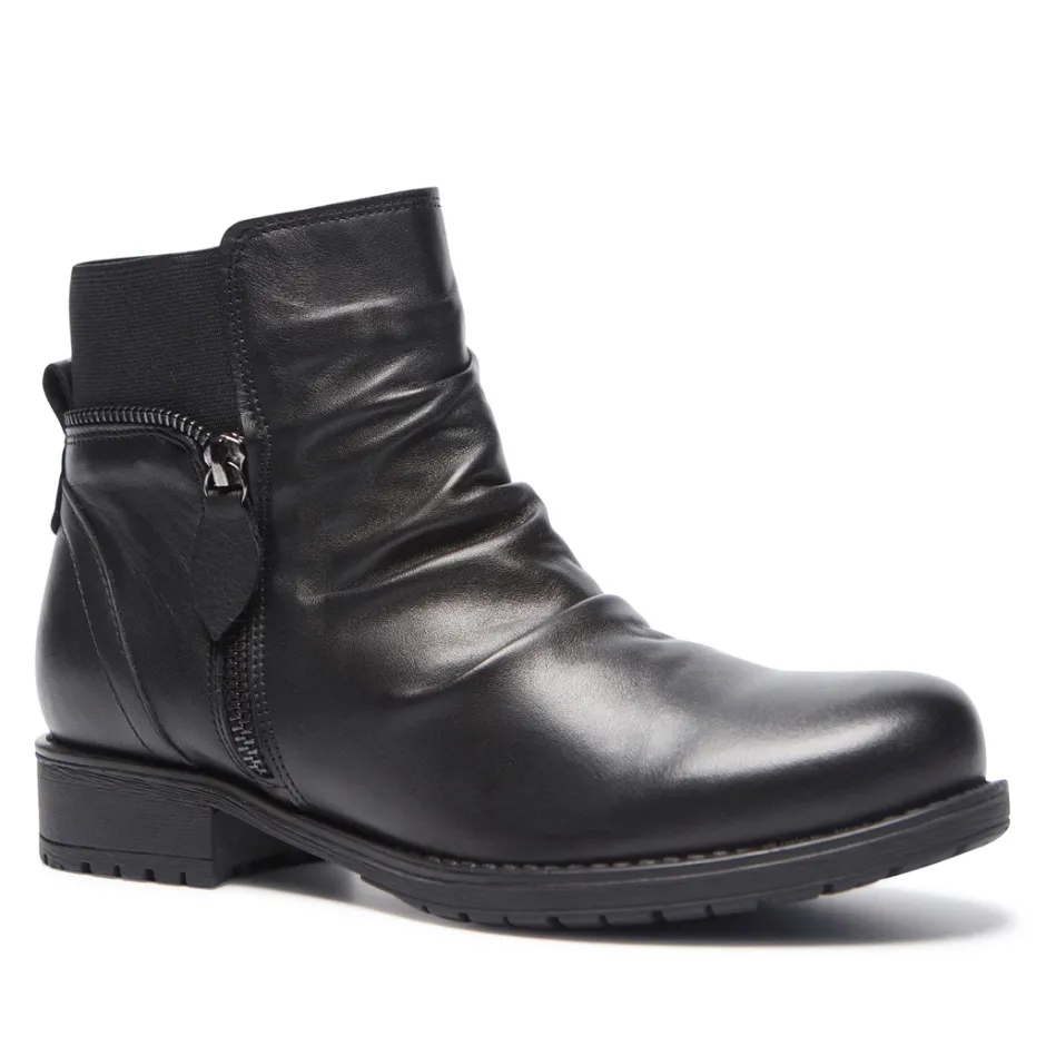 Nataria Black Leather Ankle Boots<Carl Scarpa Cheap