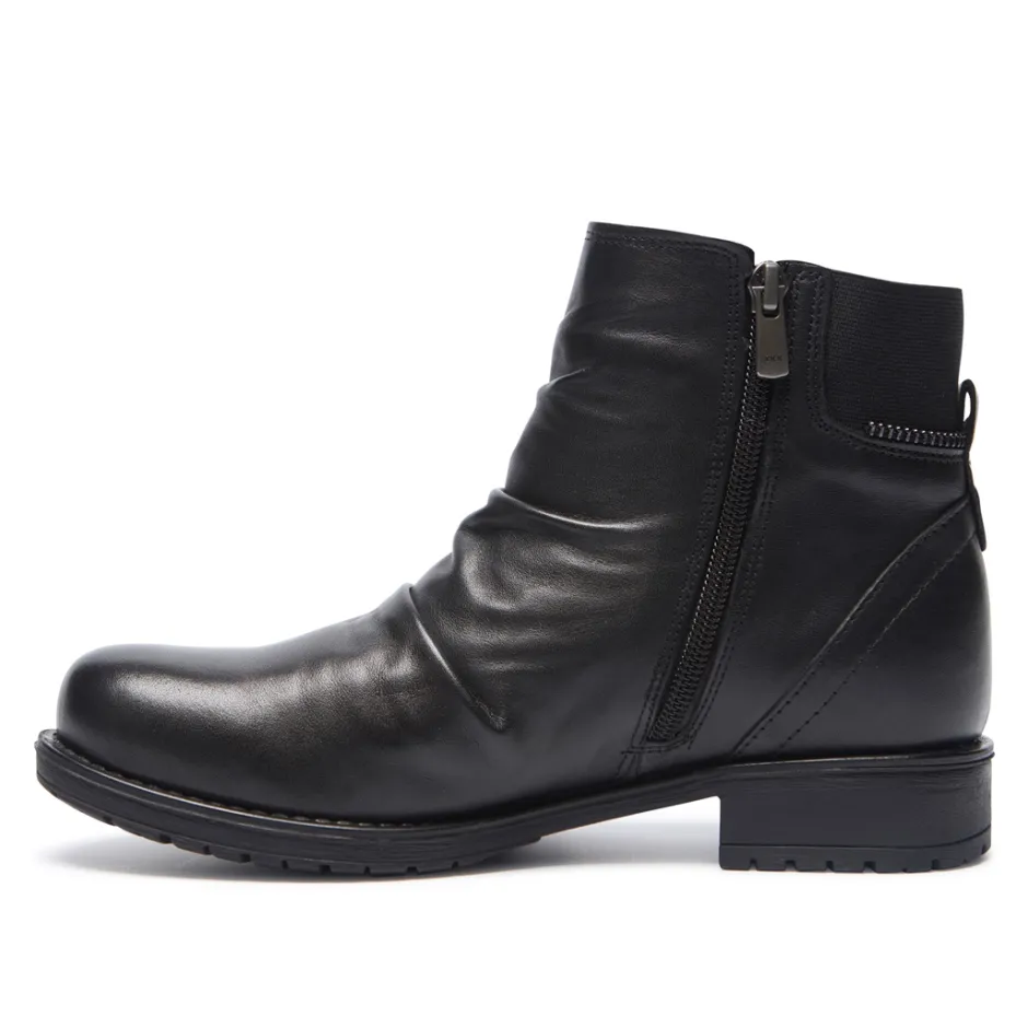 Nataria Black Leather Ankle Boots<Carl Scarpa Cheap