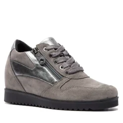 Nemoli Grey Leather Trainers<Carl Scarpa Fashion