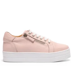 Norina Blush Leather Platform Trainers<Carl Scarpa Clearance
