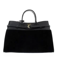 Obarini Black Italian Suede Box Bag<Carl Scarpa Shop