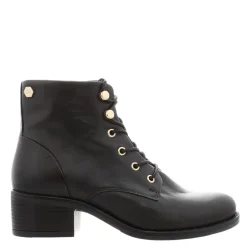 Ocean Black Leather Lace Up Ankle Boots<Carl Scarpa Shop