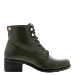 Ocean Green Leather Lace Up Ankle Boots<Carl Scarpa Fashion