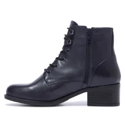 Ocean Navy Leather Ankle Boots<Carl Scarpa Cheap