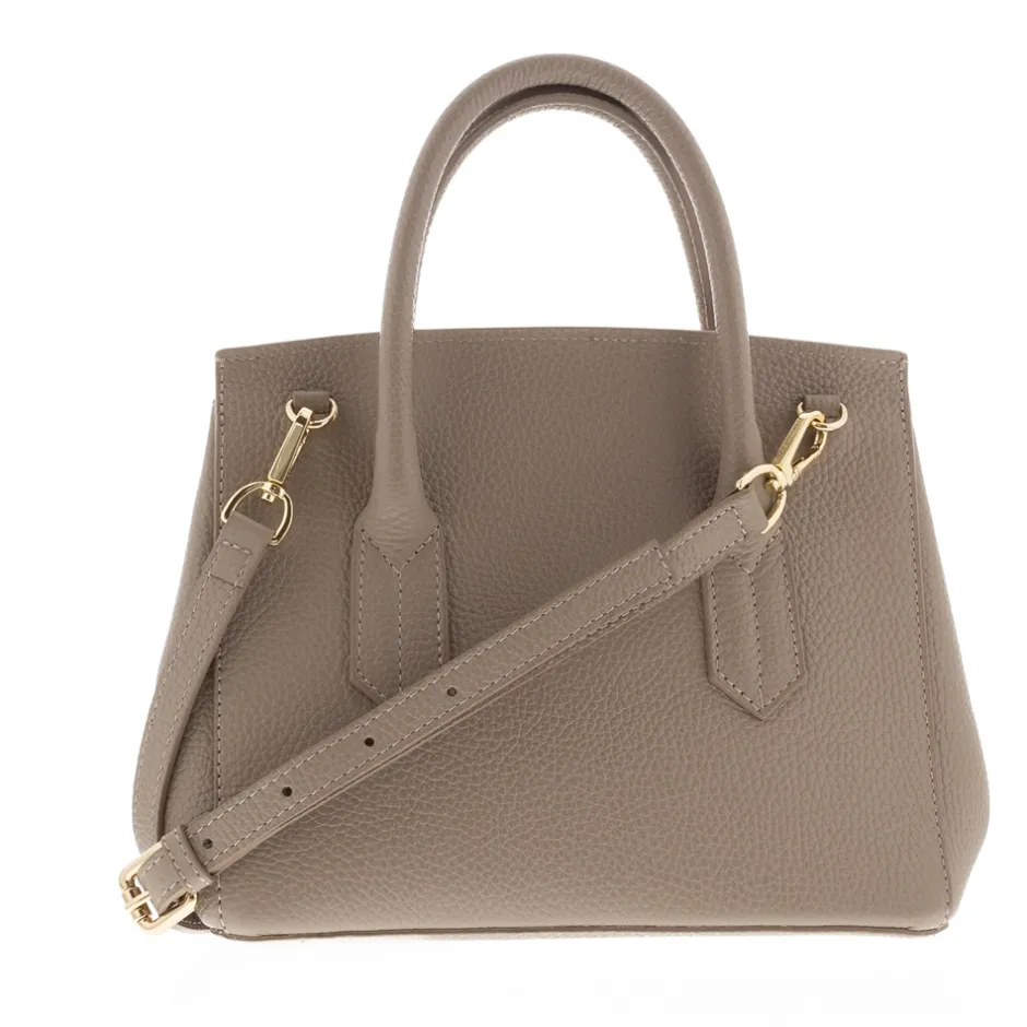 Olmetto Taupe Italian Leather Box Bag<Carl Scarpa Outlet