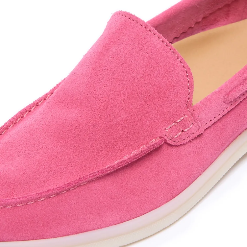 Omilie Fuchsia Suede Slip-On Loafers<Carl Scarpa Flash Sale