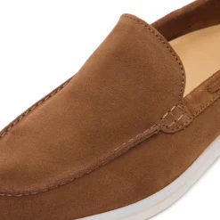 Omilie Tan Suede Slip-On Loafers<Carl Scarpa Clearance
