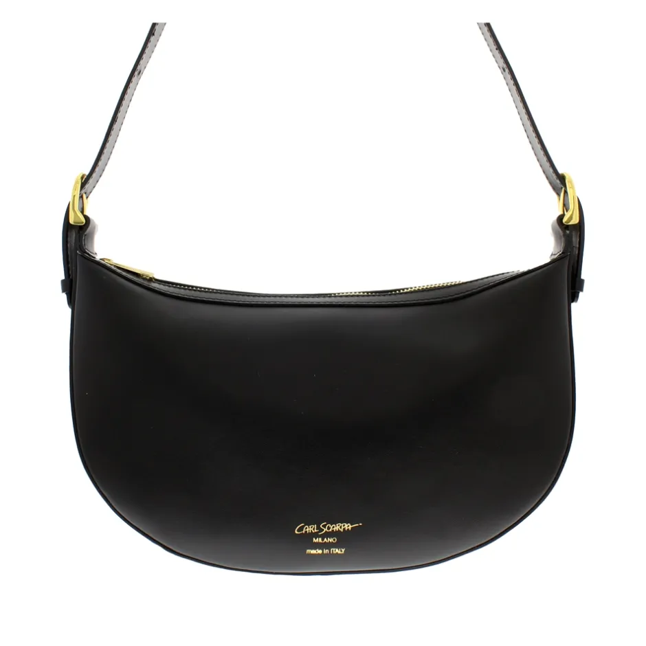Osoppo Black Leather Shoulder Bag<Carl Scarpa Cheap