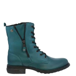 Paulette Teal Lace-Up Ankle Boots<Carl Scarpa Shop