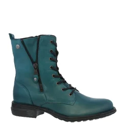 Paulette Teal Lace-Up Ankle Boots<Carl Scarpa Shop