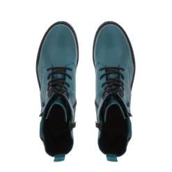 Paulette Teal Lace-Up Ankle Boots<Carl Scarpa Shop