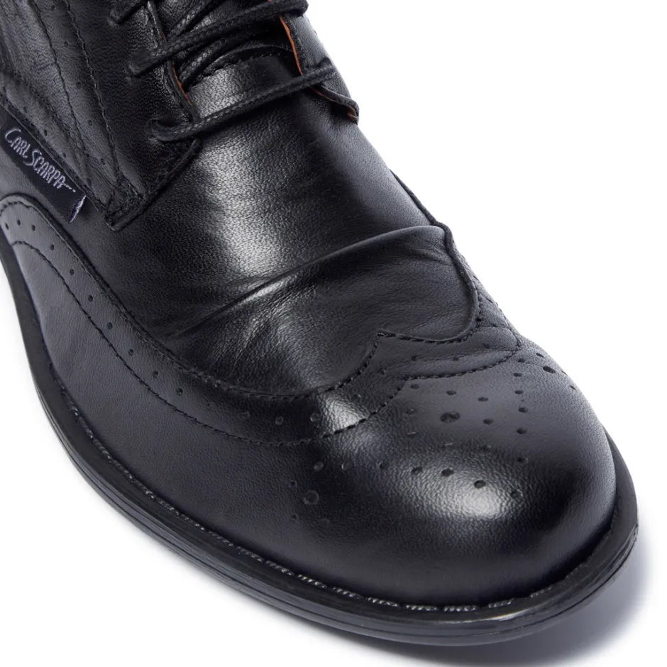 Perla Black Leather Loafers<Carl Scarpa Clearance