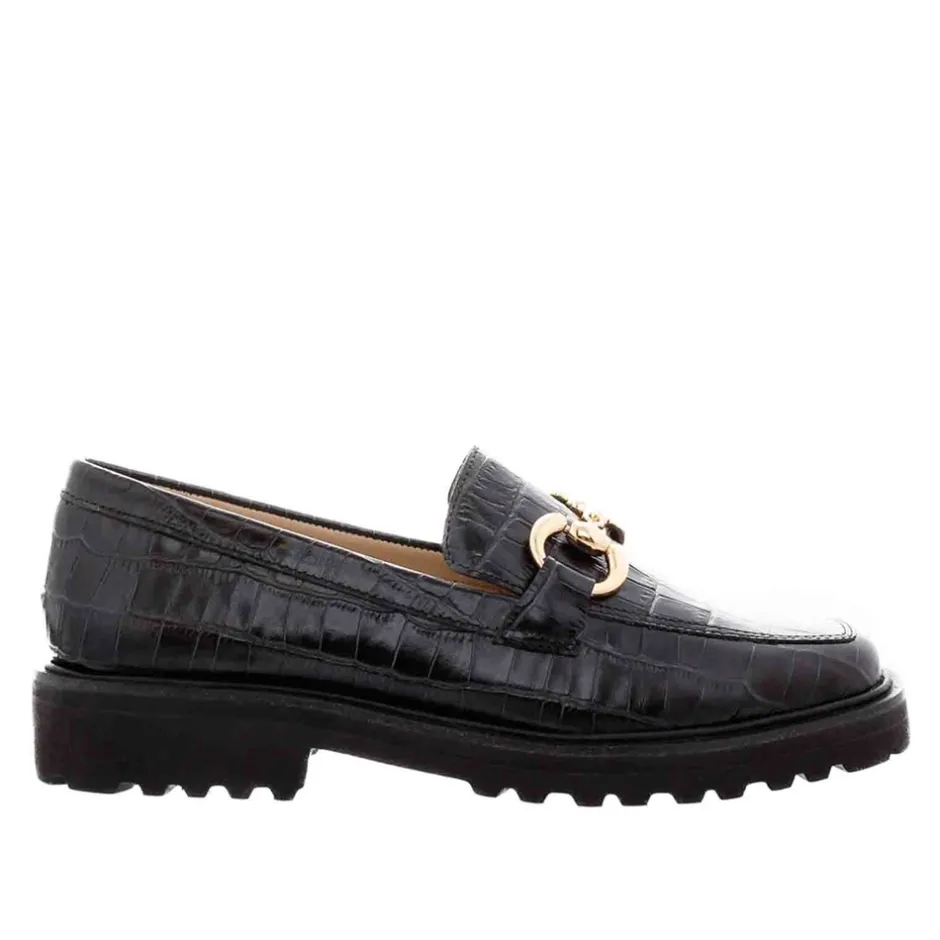 Petal Croc Leather Snaffle Loafers<Carl Scarpa Best Sale