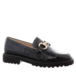 Petal Croc Leather Snaffle Loafers<Carl Scarpa Best Sale