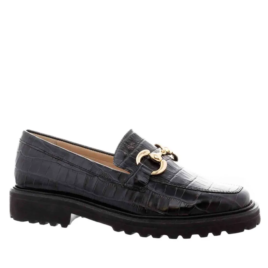 Petal Croc Leather Snaffle Loafers<Carl Scarpa Best Sale