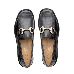 Petal Croc Leather Snaffle Loafers<Carl Scarpa Best Sale