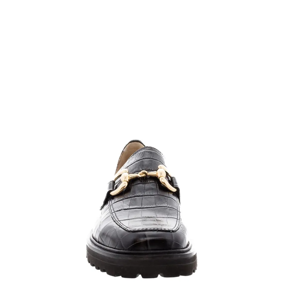 Petal Croc Leather Snaffle Loafers<Carl Scarpa Best Sale