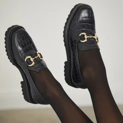 Petal Croc Leather Snaffle Loafers<Carl Scarpa Best Sale
