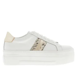 Polina Stripe Gold Platform Leather Trainers<Carl Scarpa Cheap