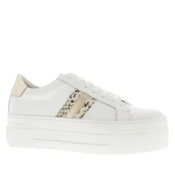 Polina Stripe Gold Platform Leather Trainers<Carl Scarpa Cheap