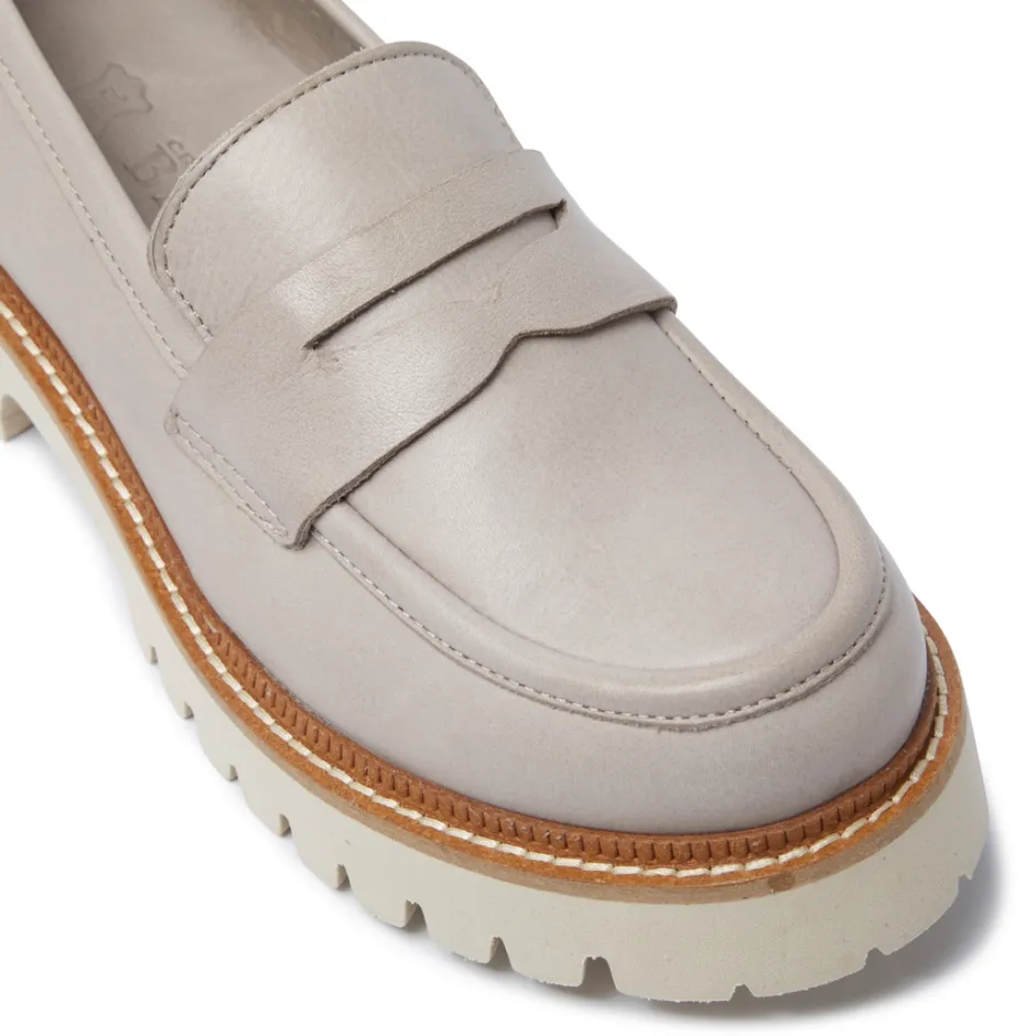 Rolita Grey Leather Loafers<Carl Scarpa Store