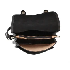 Rosario Black Italian Leather Satchel<Carl Scarpa Best Sale